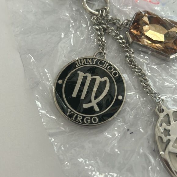 NWOT Jimmy Choo VIRGO Silver Key Chain - Picture 2 of 9